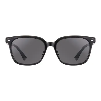 CDG Play Plate Square Sunglasses Unisex Black