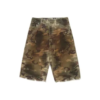 PIET Denim Shorts Unisex Camouflage