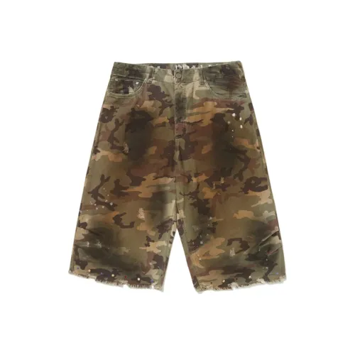 PIET Denim Shorts Unisex Camouflage