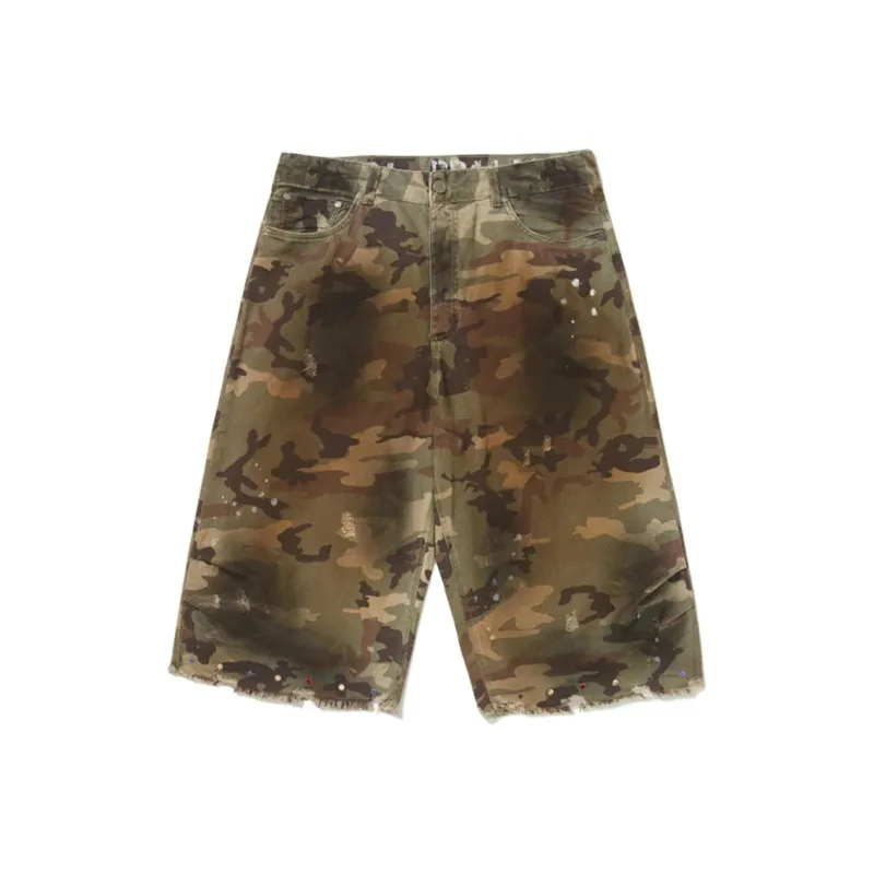 PIET Denim Shorts Unisex Camouflage-0