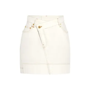 Jacquemus Asymmetric Mini Jean Skirt