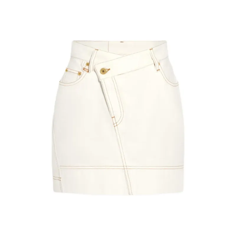Jacquemus Asymmetric Mini Jean Skirt-0