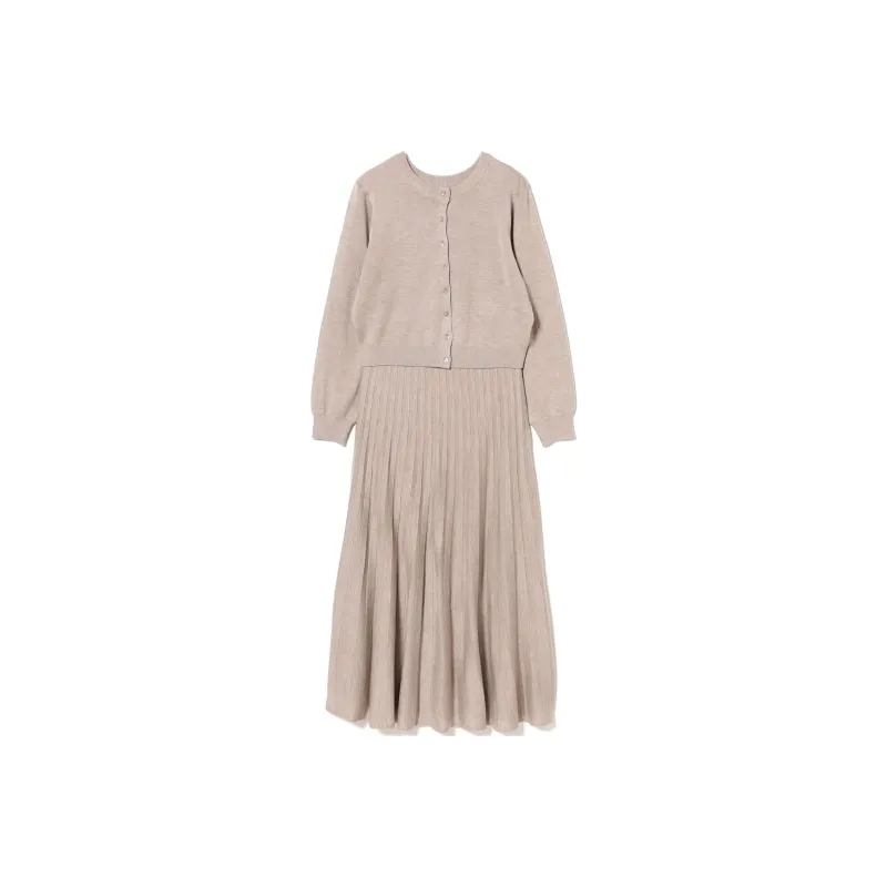 Beams Two Piece Skirt Sets Women's Beige-0