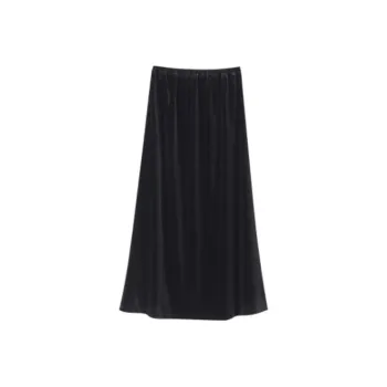 YIISENSEE Casual Long Skirts Women's Ink Black