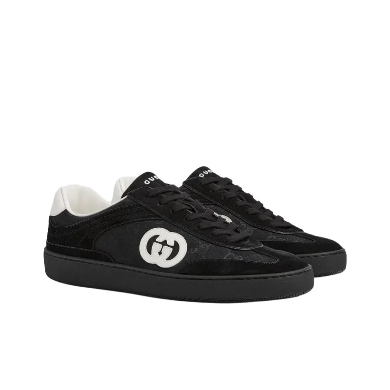 GUCCI G75 Low Top Skateboard Shoes Men's Black-2
