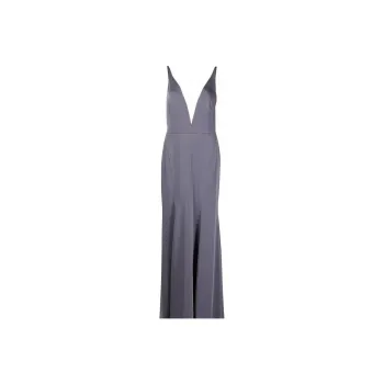 Marchesa Notte Crema Plunging V neck Dress