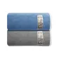 Gray+Blue]Flannel 80*160cm Bath Towels (New Binding Upgraded)