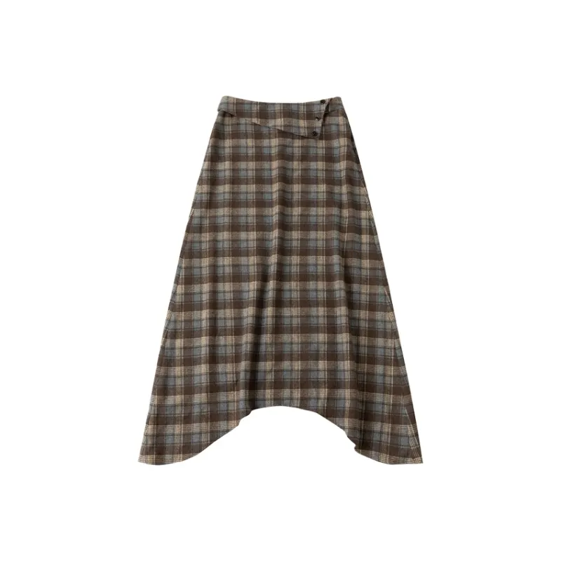 CYCLE DOCUMENT Casual Long Skirts Women's Khaki-0