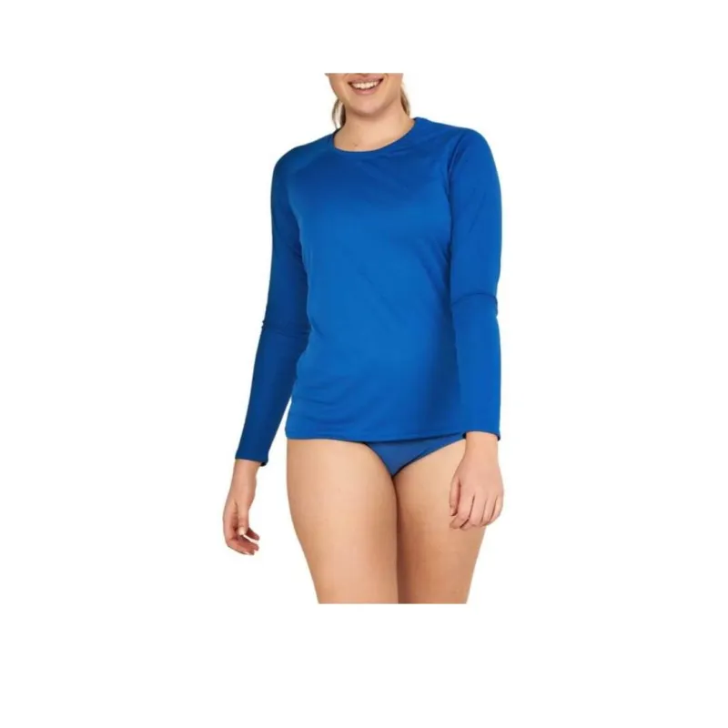 Speedo Long Sleeve Swim Tee Black Two Piece Swimsuit Women's-2