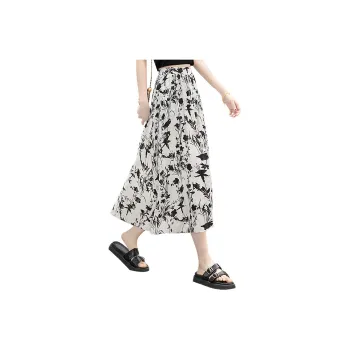 Cypress House Casual Long Skirts Women's Beige Floral
