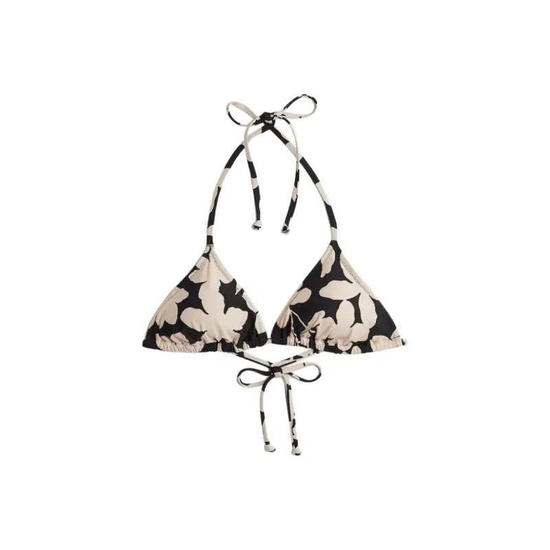 H&M Bikini Women's Black Beige Pattern-0