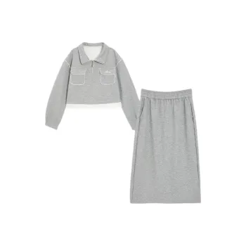 Love To Serve Skirt Set Women's Gray