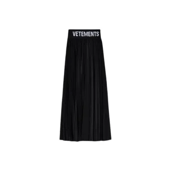 Vetements Logo Waist Band Pleated Skirt