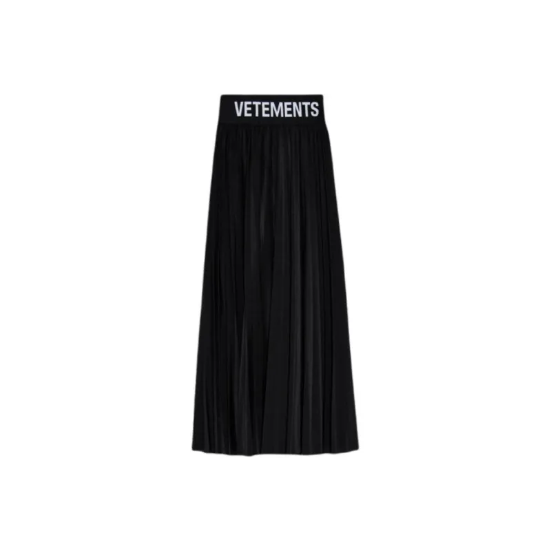 Vetements Logo Waist Band Pleated Skirt-0