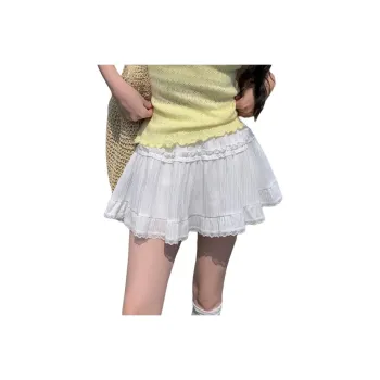 Mu Xiao Xin Casual Short Skirts Women's White