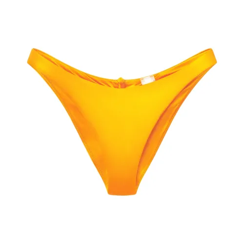 Khy FW24 DROP 010 Ruched Cheeky Bikini Bottom Swimming Shorts Women's Tangerine/Saffron