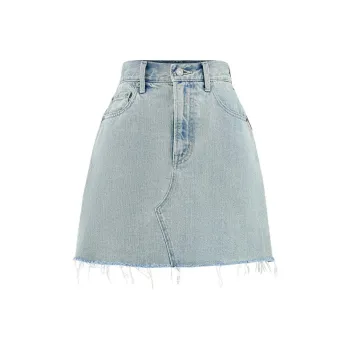MOUSSY Denim Short Skirts Women's Light Blue