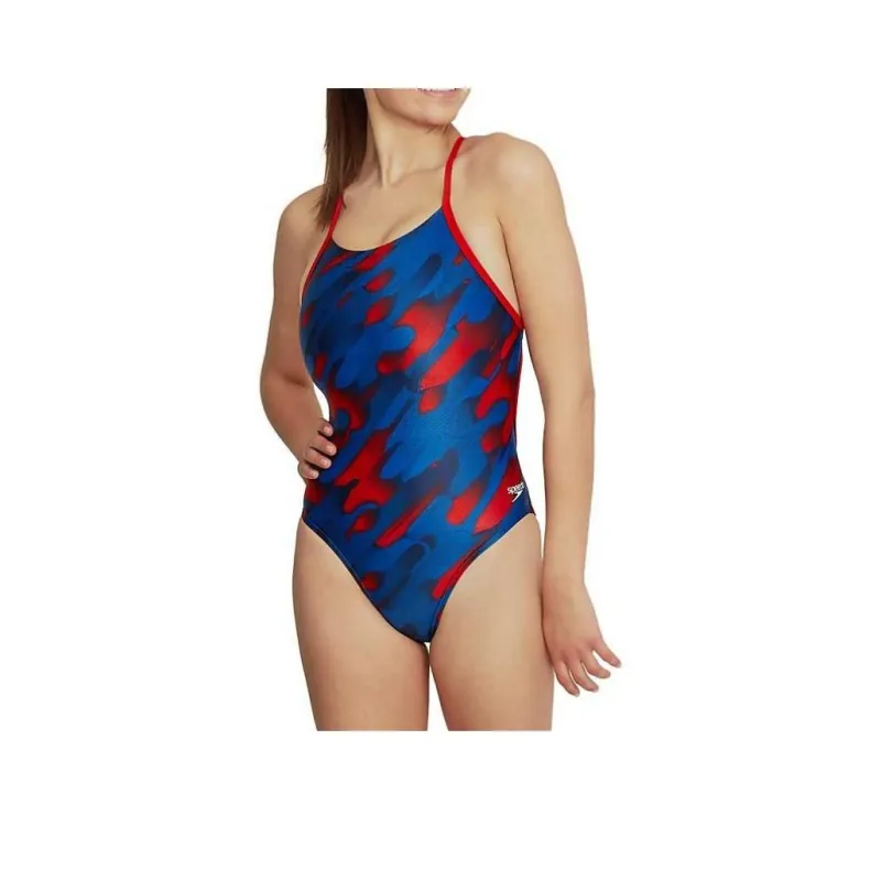 Speedo Natural Wonder Crossback One Piece Red One piece Swimsuit Women's-9