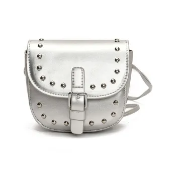 Yalu PU Shoulder Bag Unisex Silver/Pink/Black/Blue/White