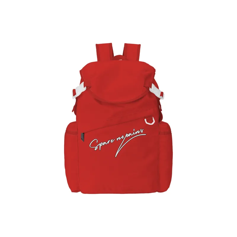 TURN UP Polyester Backpack Unisex Red-0