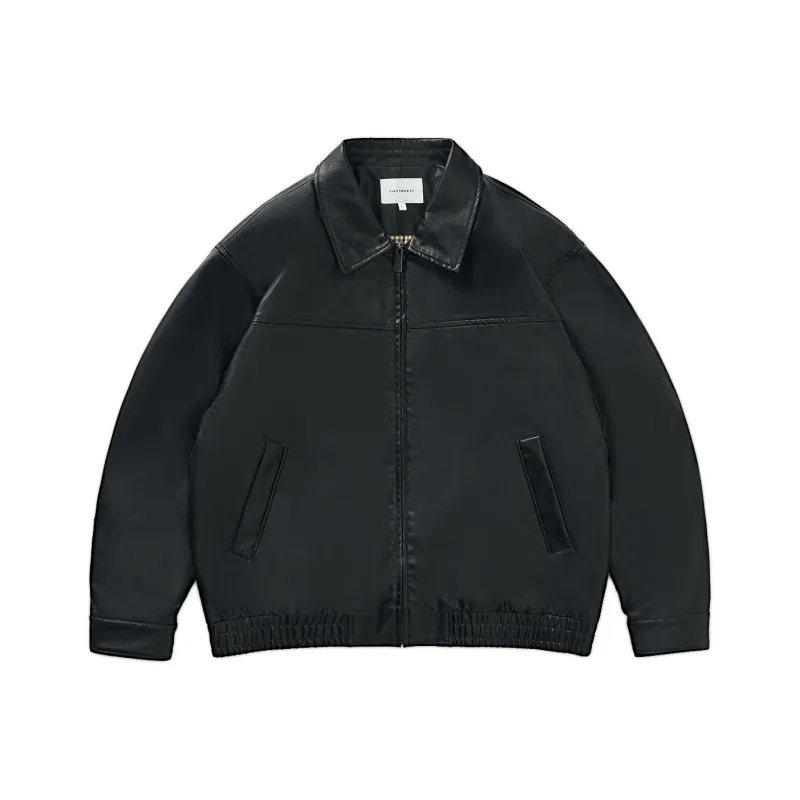 714STREET Leather Jacket Thickened Puffer Jacket Unisex-0