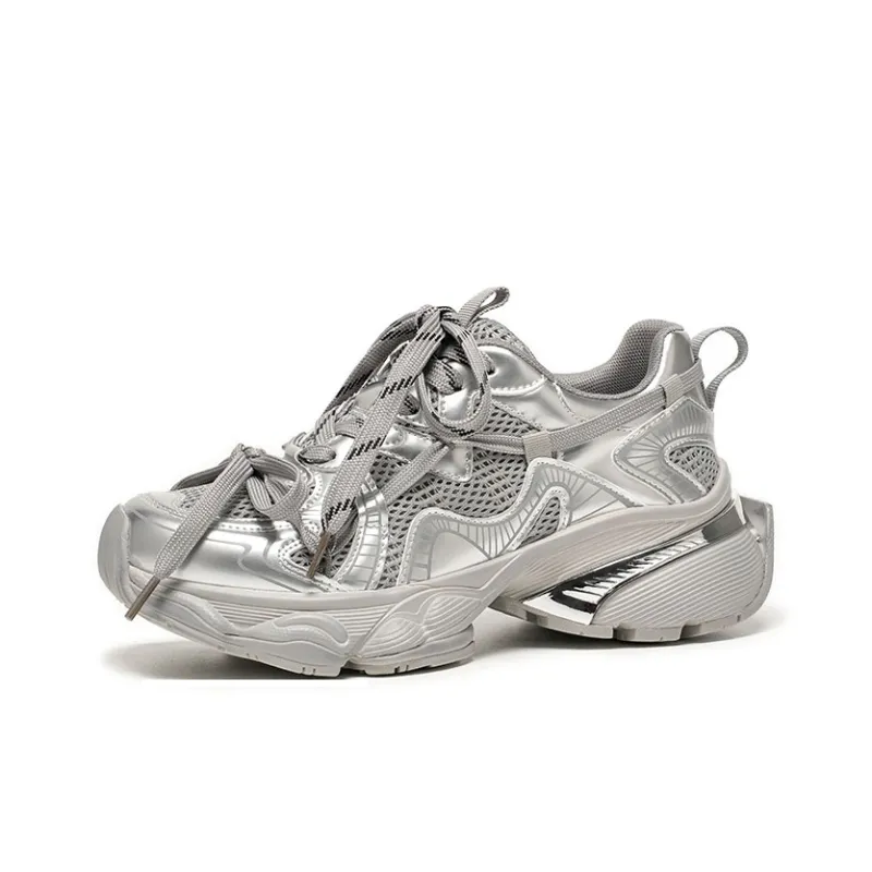 Beau Today Shock Absorbers With Slip Resistant And Abrasion Resistant Properties Low Top Chunky Sneakers Women's-12