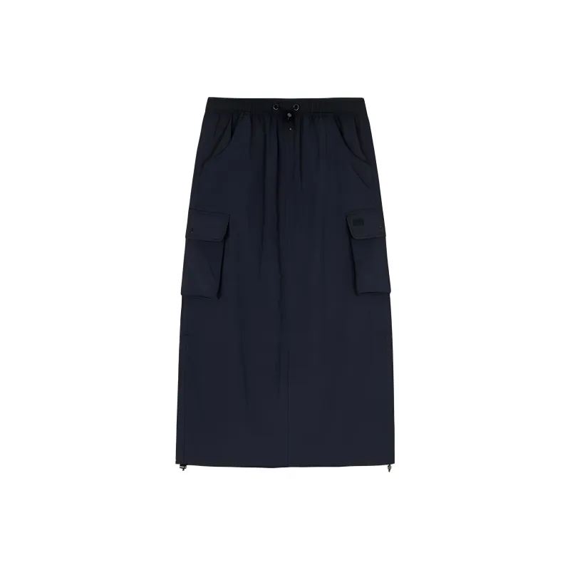 CHAOJIANTA Casual Long Skirt Women's Basic Black-0
