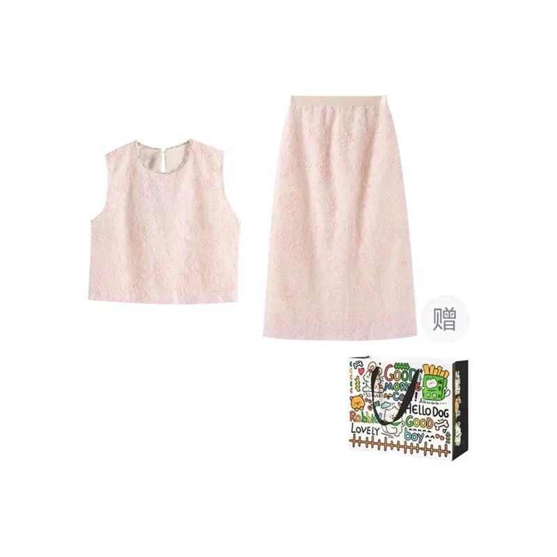 ZVJH Two Piece Skirt Sets Women's-0