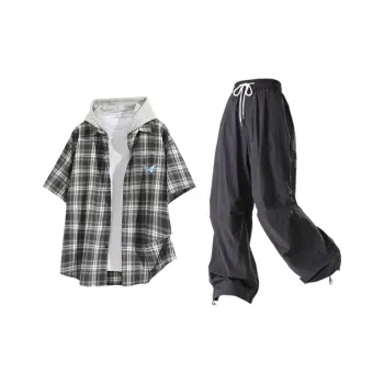 LIVINGTOWN Shirt Matching Set Unisex