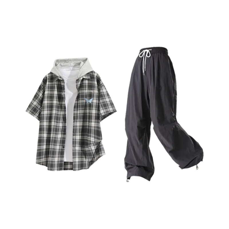 LIVINGTOWN Shirt Matching Set Unisex-4