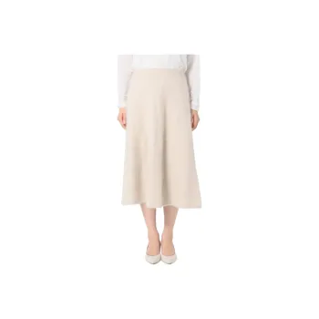 PLAGE FW24 Casual Long Skirts Women's Light Brown