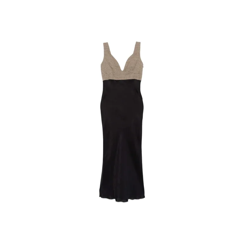 Dorothee Schumacher Checked Seduction Maxi Dress-0