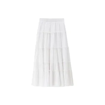 UNIQLO Casual Long Skirts Women's Radiant White