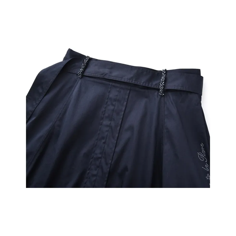 RARE Casual Long Skirts Women's Navy Blue-4