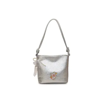 TOUTSEUL YOLO PU Bucket Crossbody Bag, Shoulder Bag Women's Silver/Black/Lotus Color/Violet/Light Yellow/Dark Brown