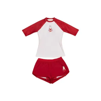 Speedo x Miffy , Two Piece Swimsuit Unisex Red/White Color