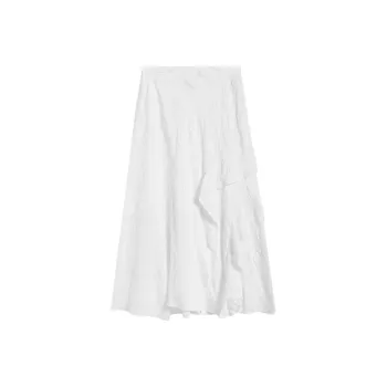 FLIM Casual Long Skirt Women's White