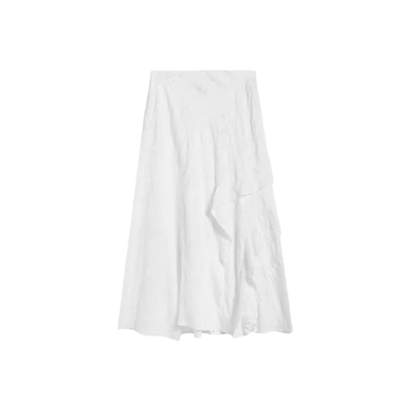 FLIM Casual Long Skirt Women's White-0