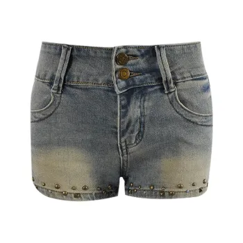 CLOUD SEASON Denim Shorts Women's Vintage Blue