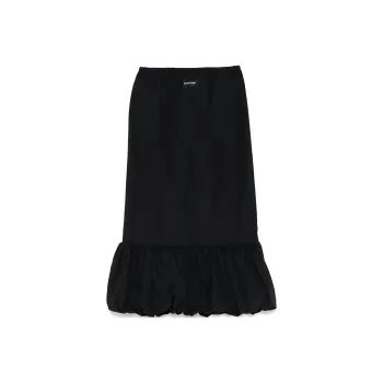 Marine Serre Nylon Midi Bubble Skirt 'Black'