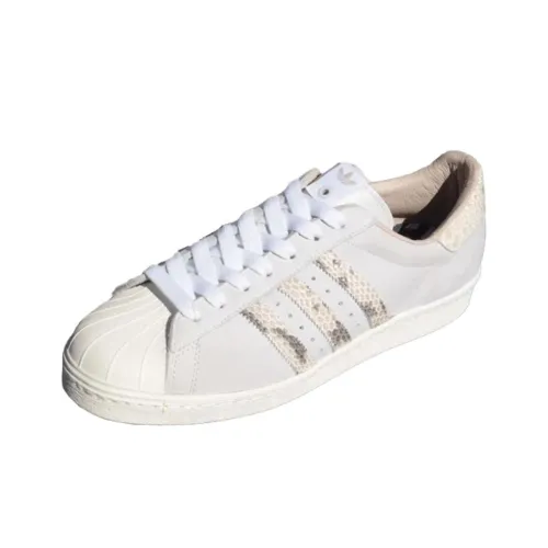 Adidas Originals Superstar 80s Wear resistant And Lightweight Low Top Skateboard Shoes Men's White