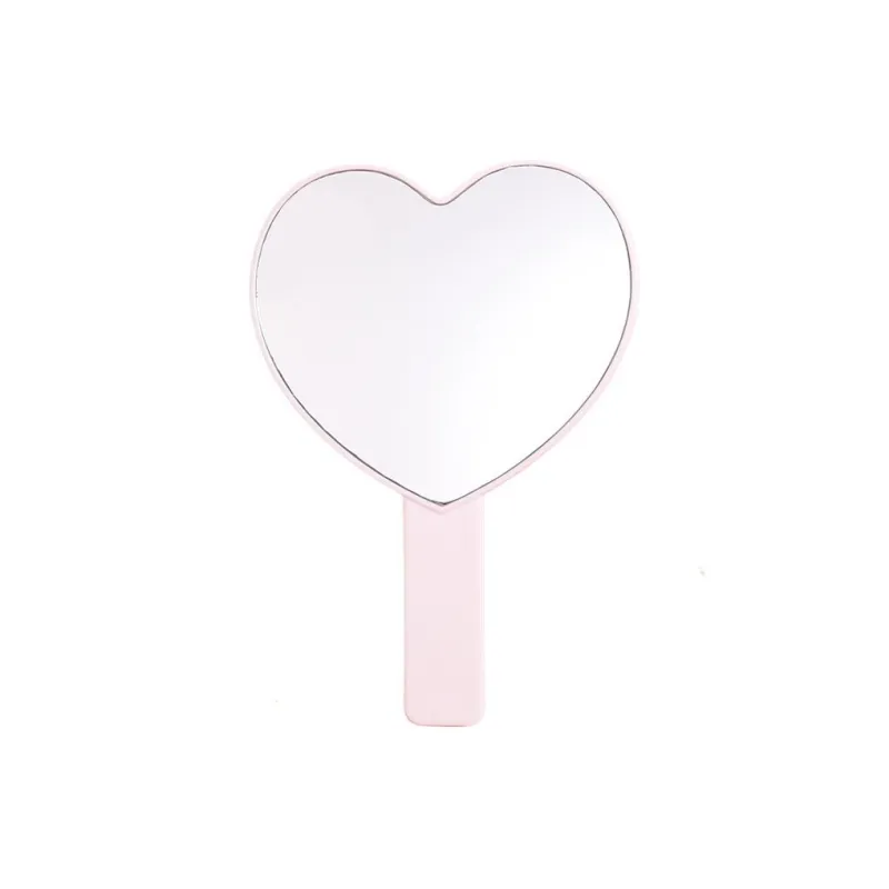 JIXUAN Heart Handheld Make Up Mirrors Portable Mini DIY Whipped Cream Glue-2