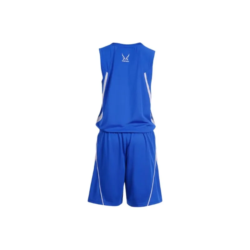QIAODAN Basketball Collection Basketball Suit Men's Sea Blue-1