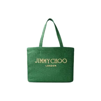 Jimmy Choo Raffia Tote Bag, Shopping Bag, Shoulder Bag Women's Green