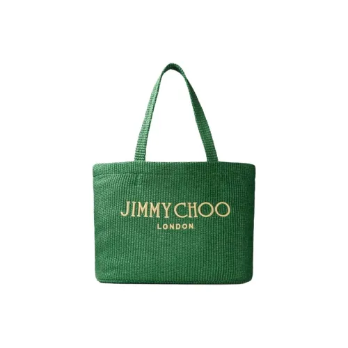 Jimmy Choo Raffia Tote Bag, Shopping Bag, Shoulder Bag Women's Green