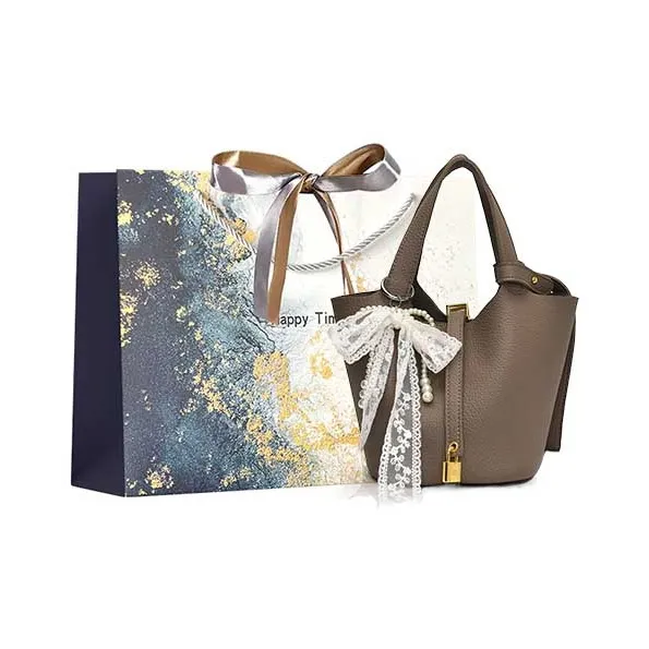 Iman's House PU Handbag Women's Ecru/Yellow/Elephant Gray-10