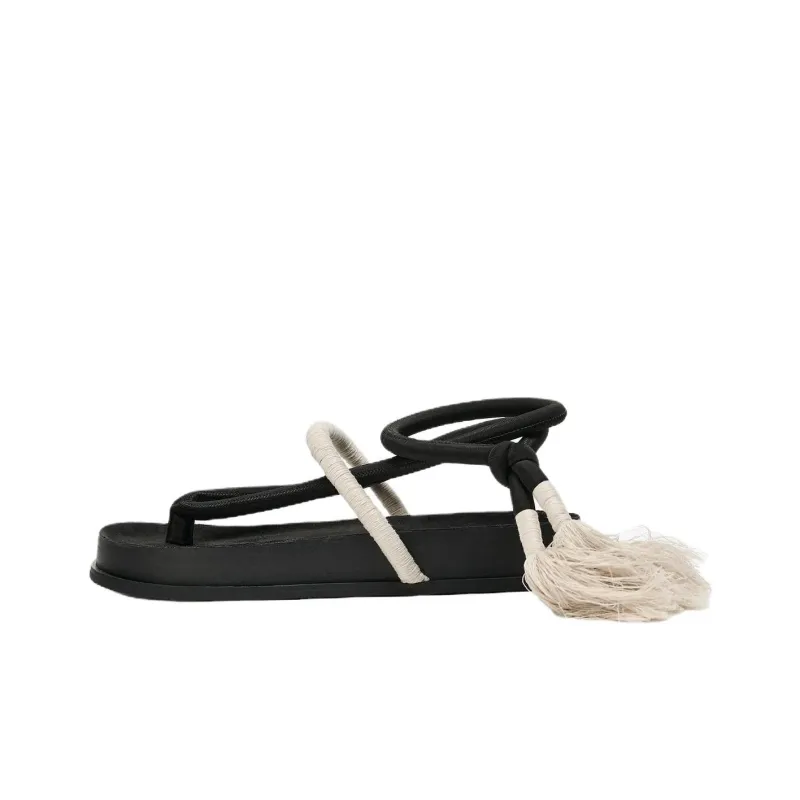 LINFANGLU x ZARA One Strap Sandals Men's Black-0