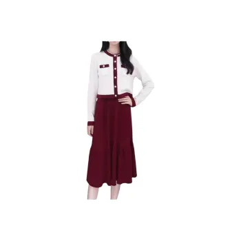 GOELIA Skirt Set Women's Burgundy