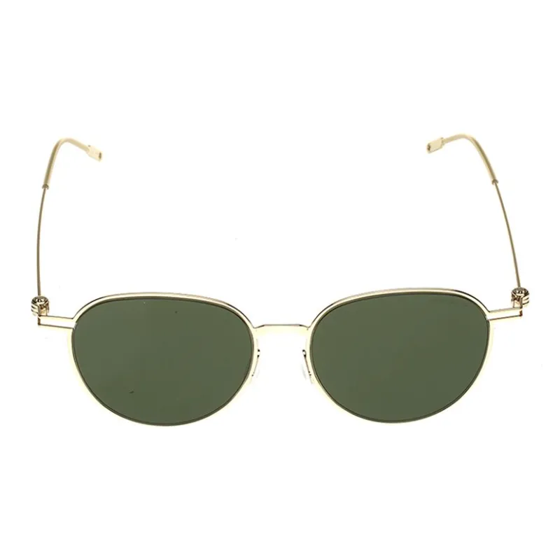 MONTBLANC Metal Oval Sunglasses Unisex Gold-1