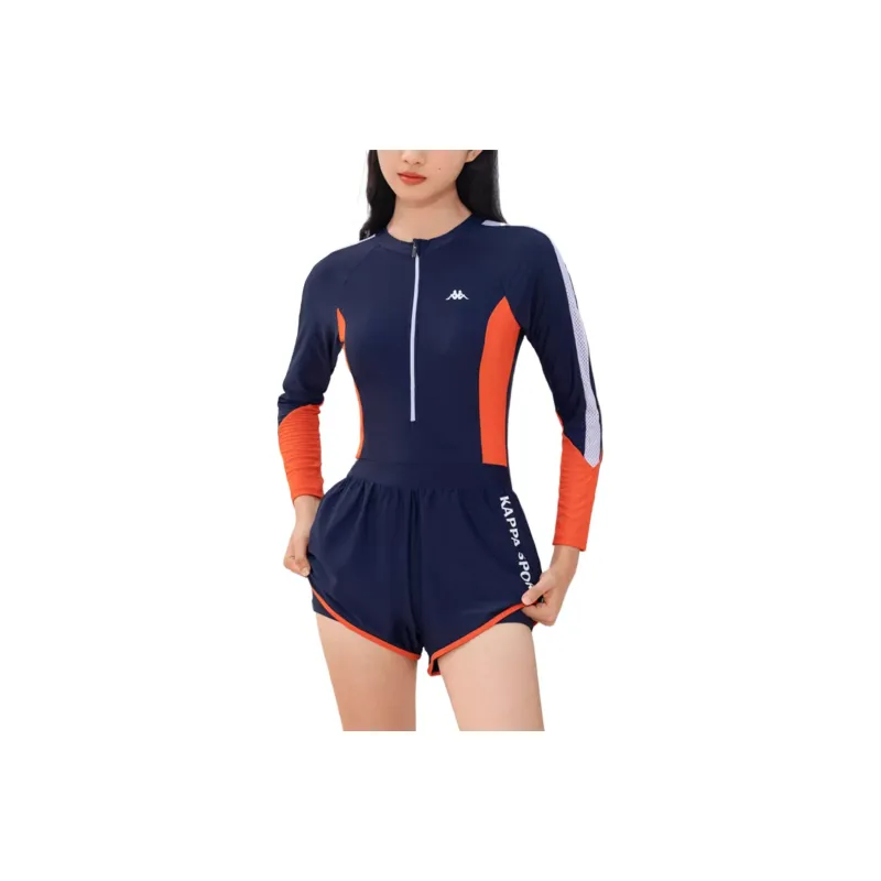 Kappa One piece Swimsuit Women's Orange Blue-0